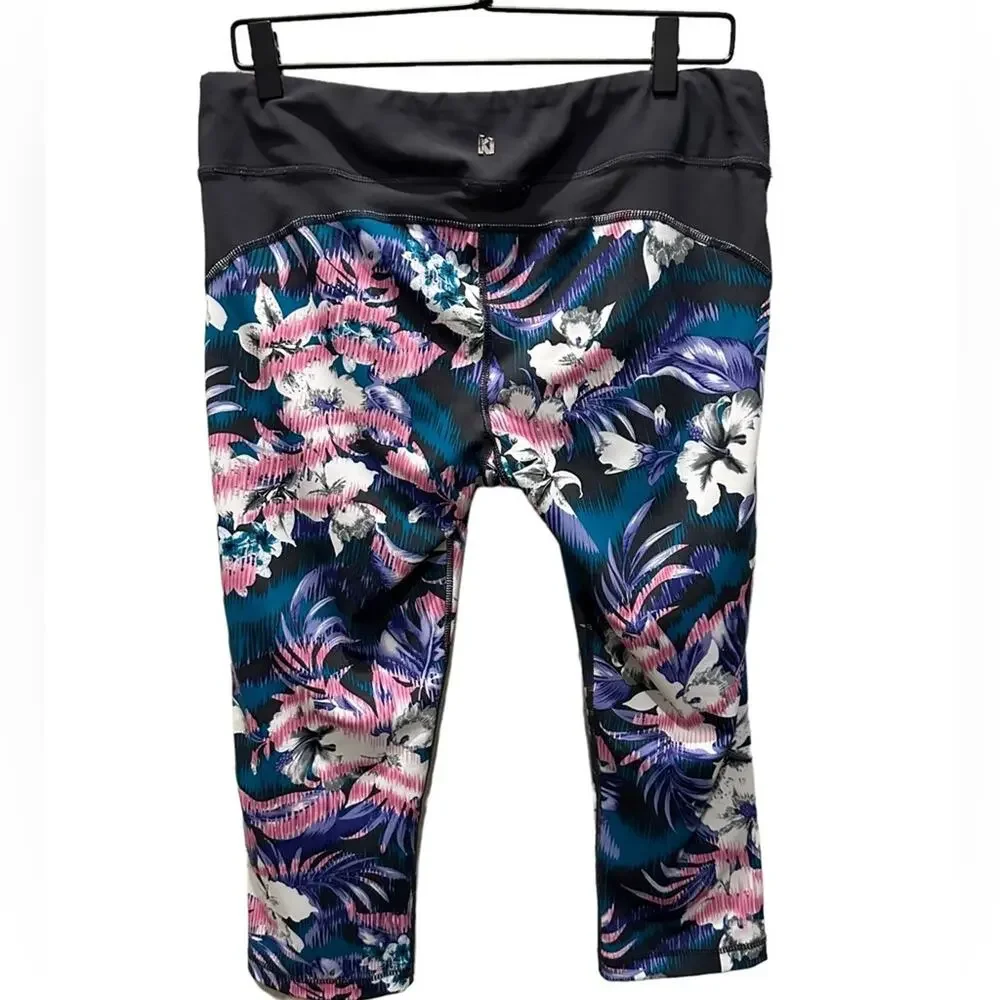 Ki athletic crops capri gray pink size XL‎ - Picture 2 of 7